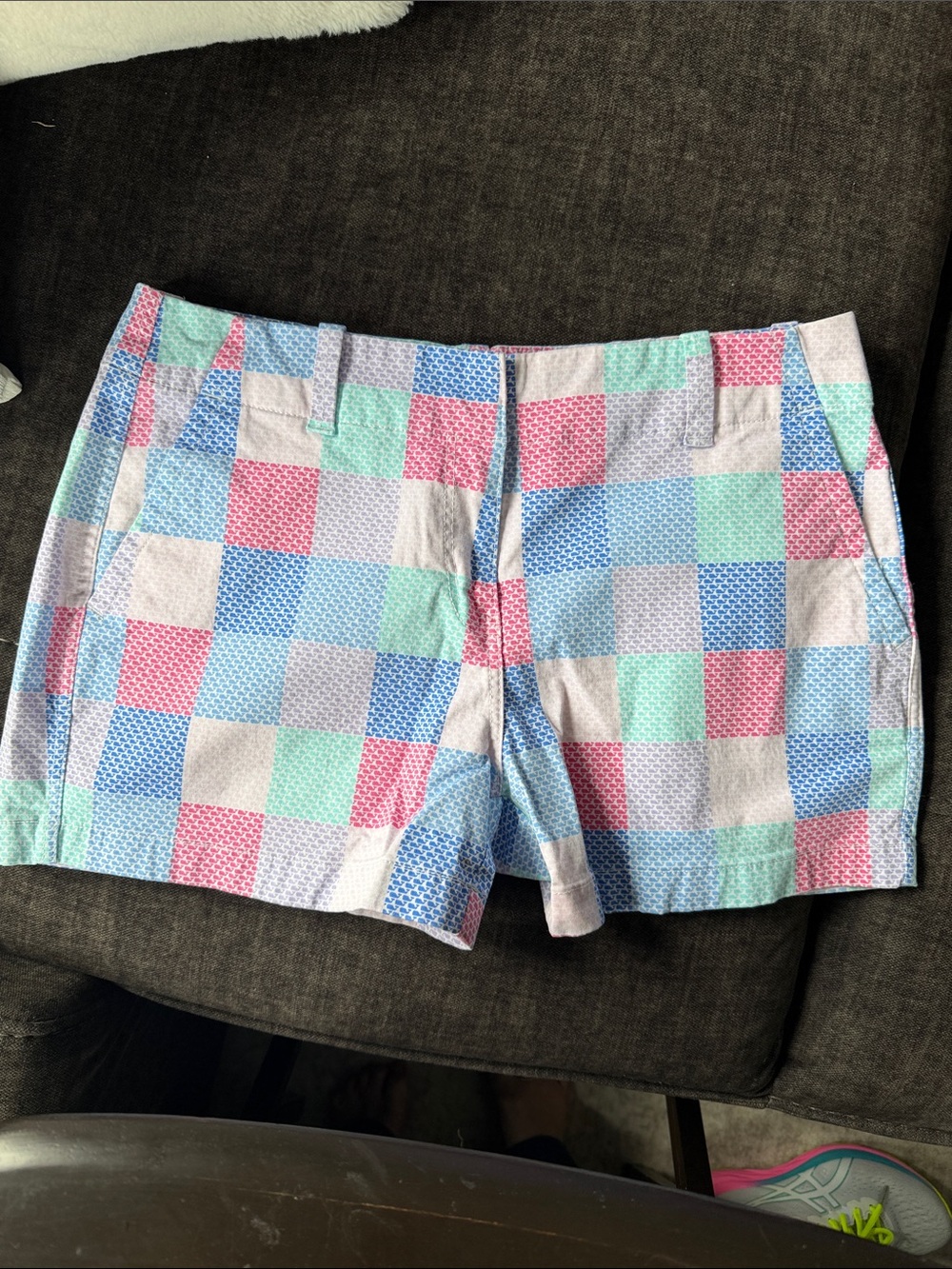 Vineyard Vines Pastel Patchwork Women's Shorts - Multicolor Size 8